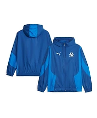 Puma Men's Blue Olympique Marseille 2023/24 Pre-Match Anthem Full-Zip Hoodie Jacket