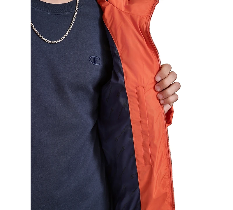 Champion Men's Quilted Full-Zip Hooded Puffer Jacket