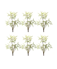 Slickblue Mini Fern Foliage Bush With Sprout Accent (Set of 6)