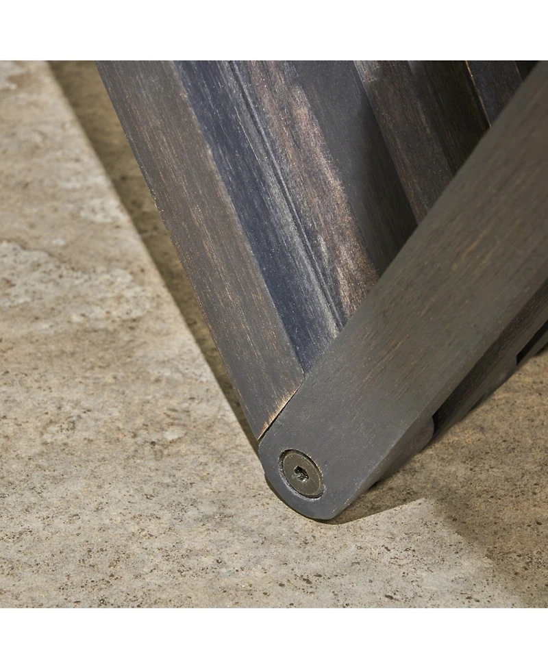 Simplie Fun Modern Acacia Wood Bench with Open Slat Design for Outdoor Spaces