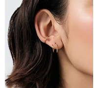 Ana Luisa Double Hoop Earrings - Harley Pave