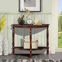 Streamdale Rustic Pine Console Table with Open Storage