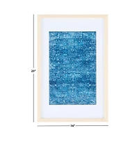Safavieh Demitri 23" Blue Framed Textile Wall Art