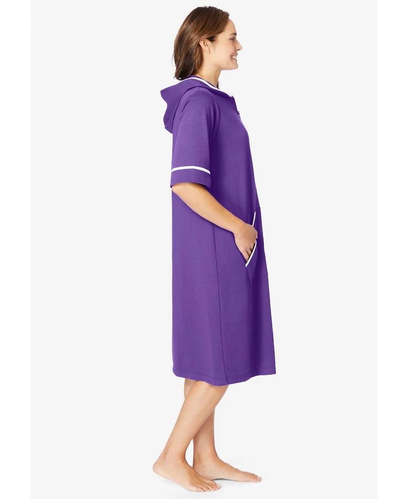 Dreams & Co. Women's Short French Terry Robe