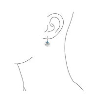 Bling Jewelry Nautical Synthetic Blue Opal Marine Life Lever back Octopus Dangle Earrings Sterling Silver