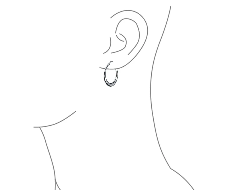 Bling Jewelry Simple Plain Circle Crescent Tapered Tube Hollow Puff Tube Round Hoop Earrings Sterling Silver