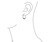 Bling Jewelry Simple Plain Circle Crescent Tapered Tube Hollow Puff Tube Round Hoop Earrings Sterling Silver
