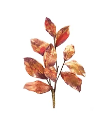 Slickblue Metallic Harvest Leaf Sprays Set - Autumn Decor Accent, 2 Pieces
