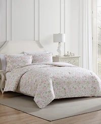 Laura Ashley Morning Gloria Reversible 3 Piece Comforter Set, King