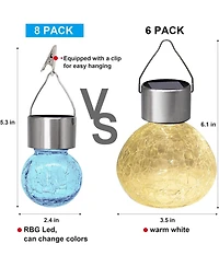 Maggift Solar Hanging Lights: Multi-Color, Outdoor - 8 Pack