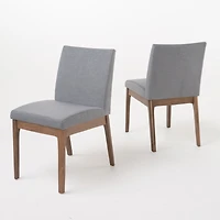 Streamdale Comfortable and Stylish Gray Linen Blended Fabric Dining Chairs