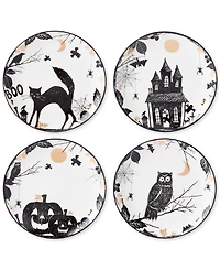 Lenox Vintage Halloween Haunted Assorted Accent Plates, Set of 4