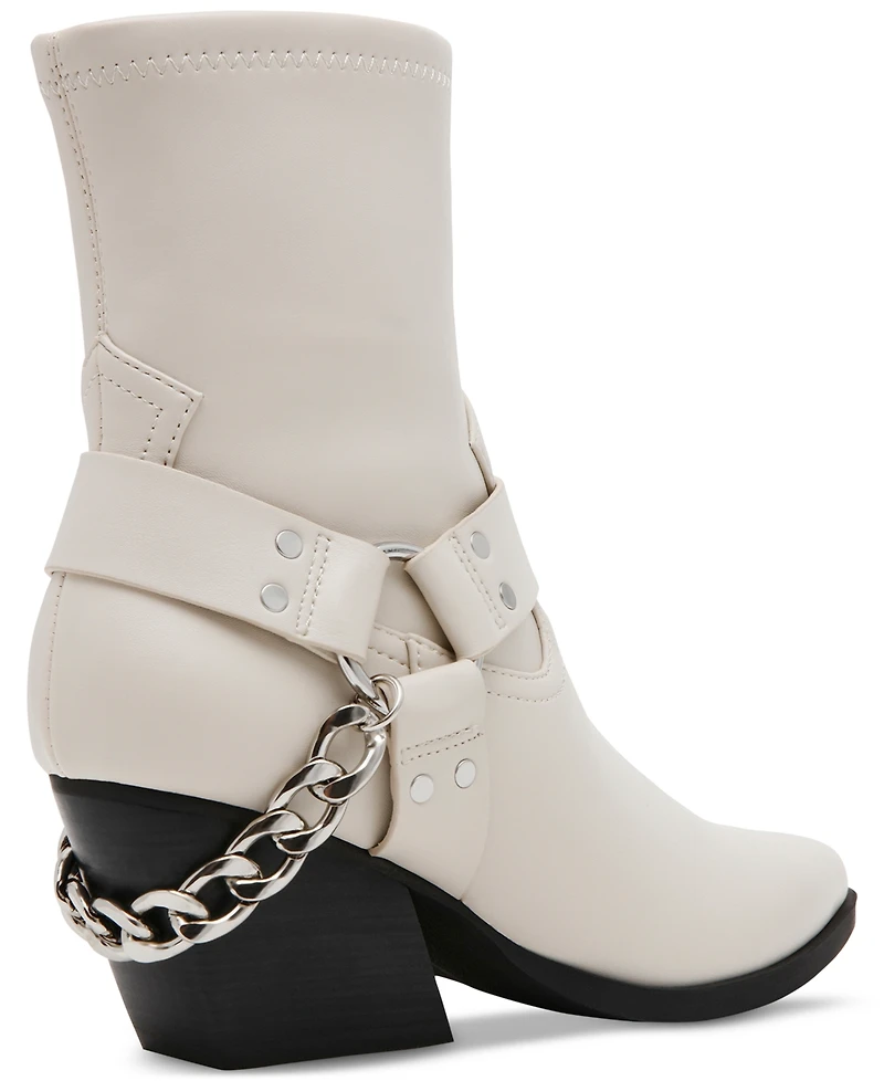 Dv Dolce Vita Women's Keeler Harness Moto Engineer Chain Heeled Boots