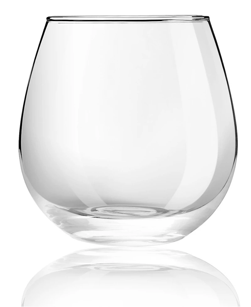 JoyJolt Spirits Stemless Red Wine Glasses, Set of 4