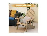 Slickblue Weather Resistant Hips Outdoor Adirondack Chair with Cup Holder
