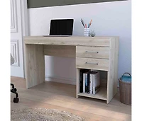 Fm Furniture Austin Writing Computer Desk, Two Drawers, One Cabinet