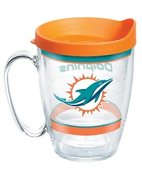 Tervis Nfl Miami Dolphins - Tradition Made in Usa Double Walled Insulated Tumbler Travel Cup Keeps Drinks Cold & Hot, 16oz Mug with Handle, Classic