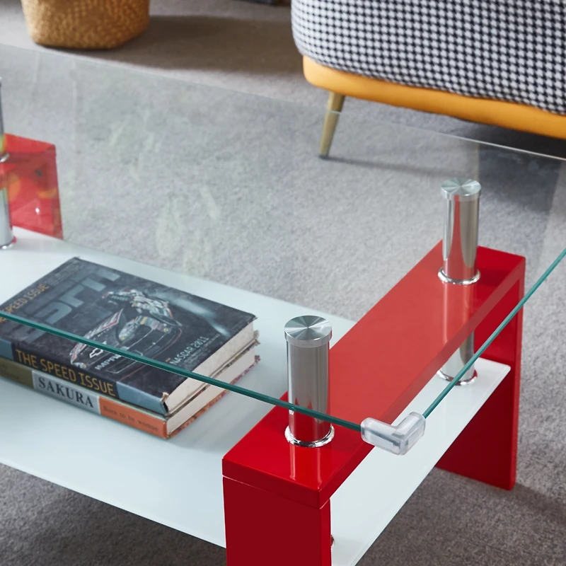 Streamdale Furniture Artisan Rectangle Coffee Table Red