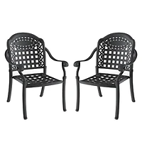 Streamdale Aluminum Stacking Armchair with Cushions, Weight Capacity 350lbs