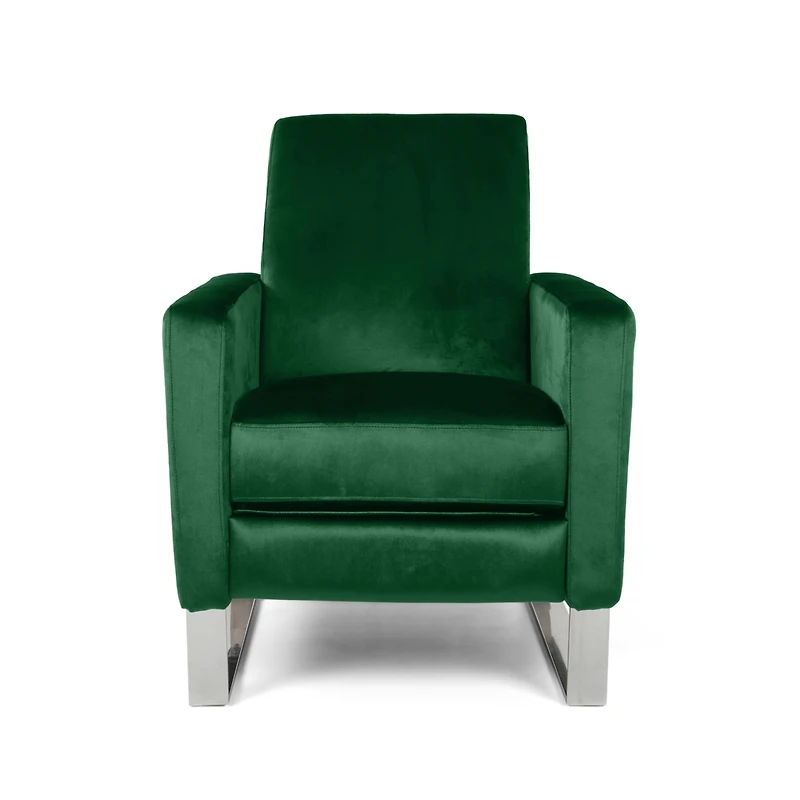 Streamdale Modern Glam Velvet Recliner Chair with Push-Back Function
