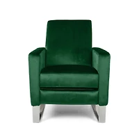 Streamdale Modern Glam Velvet Recliner Chair with Push-Back Function