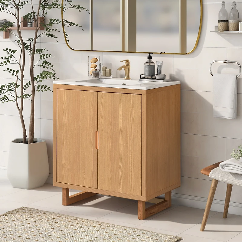 Streamdale Premium Solid Wood Bathroom Vanity (30")