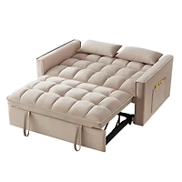 Streamdale Furniture 4-in-1 Versatile Loveseat Sofa & Bed with Storage and Armrests