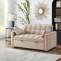 Streamdale Furniture 4-in-1 Versatile Loveseat Sofa & Bed with Storage and Armrests