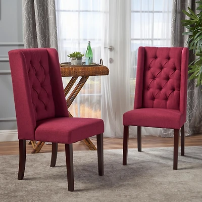 Streamdale Elegant Tufted Wingback Dining Chairs Sophistication and Comfort