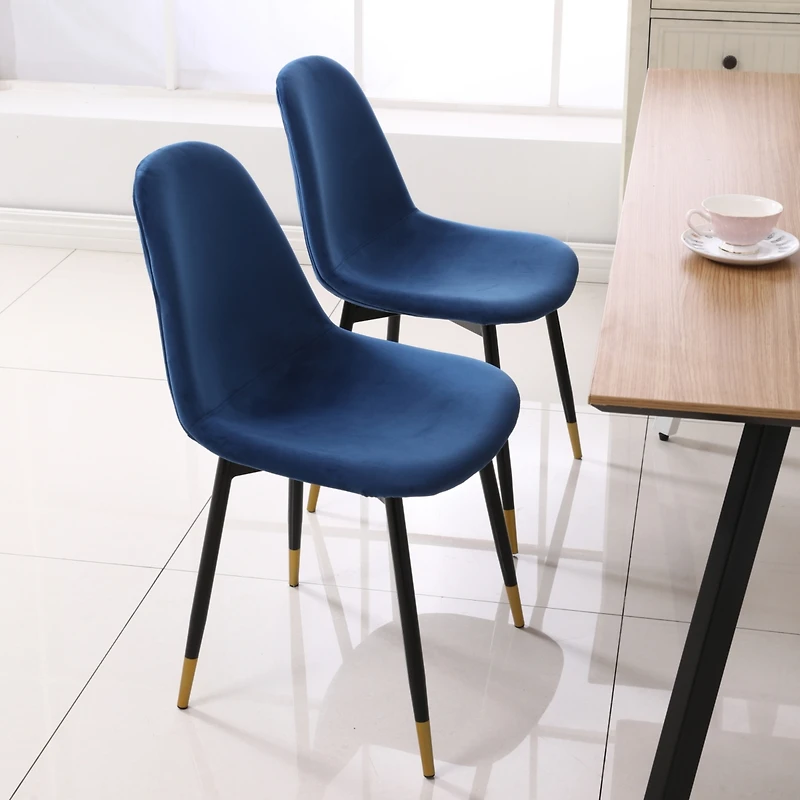 Streamdale Furniture Contemporary Fabric Dining Chairs, Set of 4, Blue