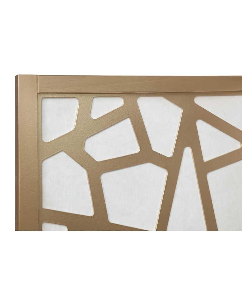 Streamdale Giyano 4 Panel Screen Room Divider, Gold