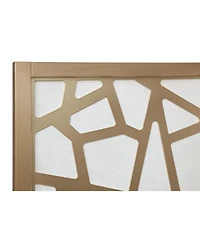 Streamdale Giyano 4 Panel Screen Room Divider, Gold