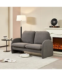 Streamdale Furniture Modern Sherpa Fabric Loveseat Comfort and Style