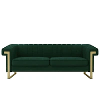 Streamdale Furniture Modern Plush Sofa with Gold Accents Soft, Comfortable, and Stylish