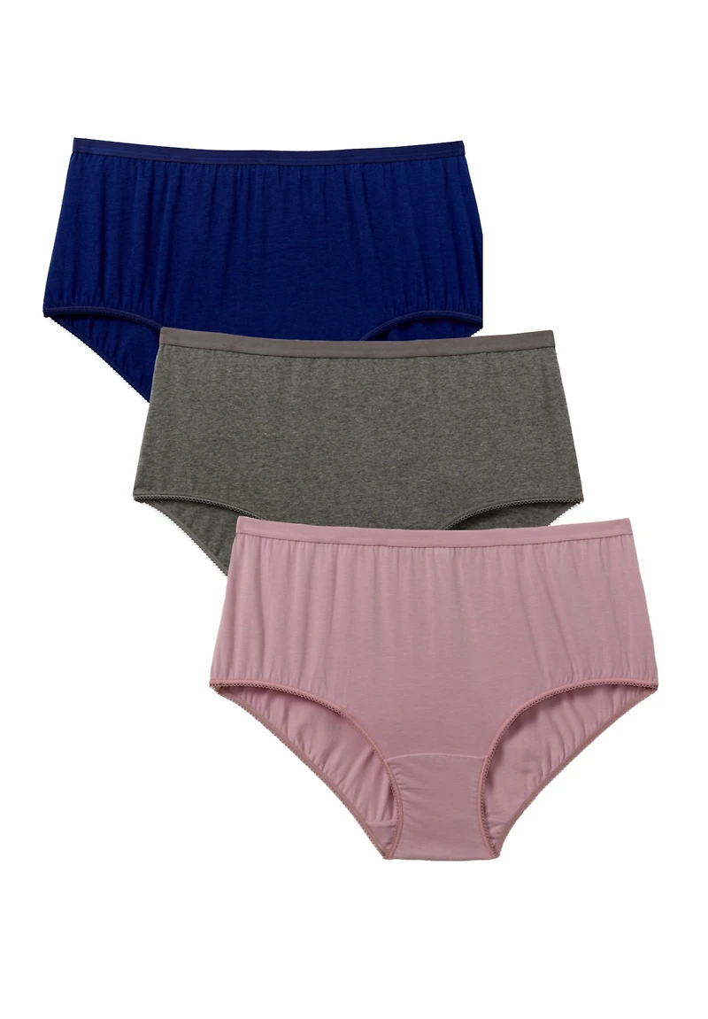 Comfort Choice Women's Plus 3-Pack Odor Control Brief