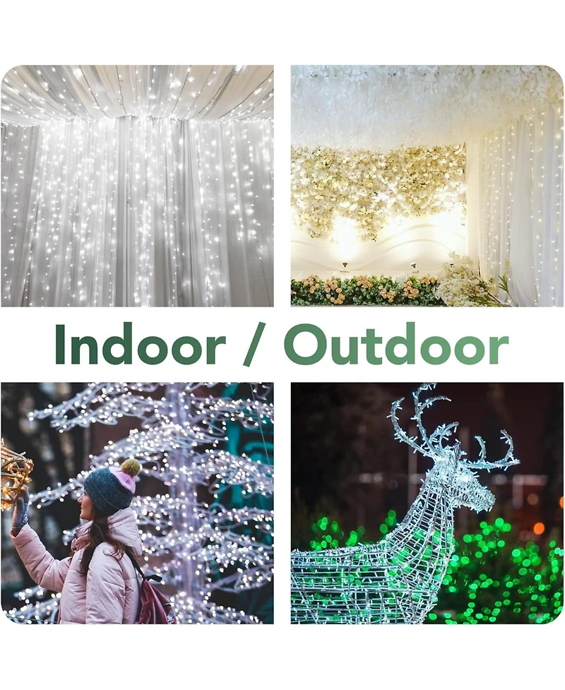 304 Count Led Curtain String Lights Room Decor Fairy Lights