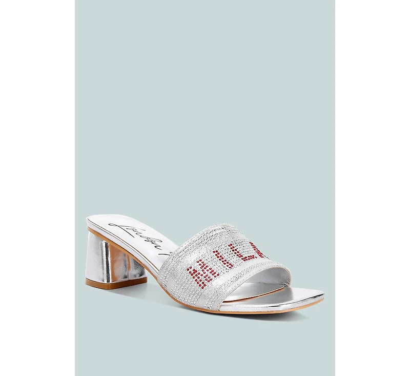 Punstar Diamante Embellished Milan Sandals