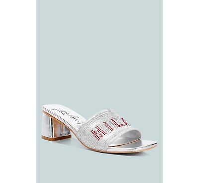 Punstar Diamante Embellished Milan Sandals