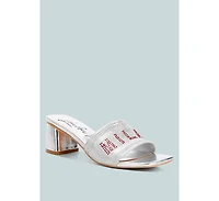 Punstar Diamante Embellished Milan Sandals