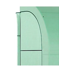 Walk-In Greenhouse with Galvanized Frame, Shelves, and Uv Resistant Cover