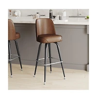 Metal Barstool With Swivel Bucket Seat