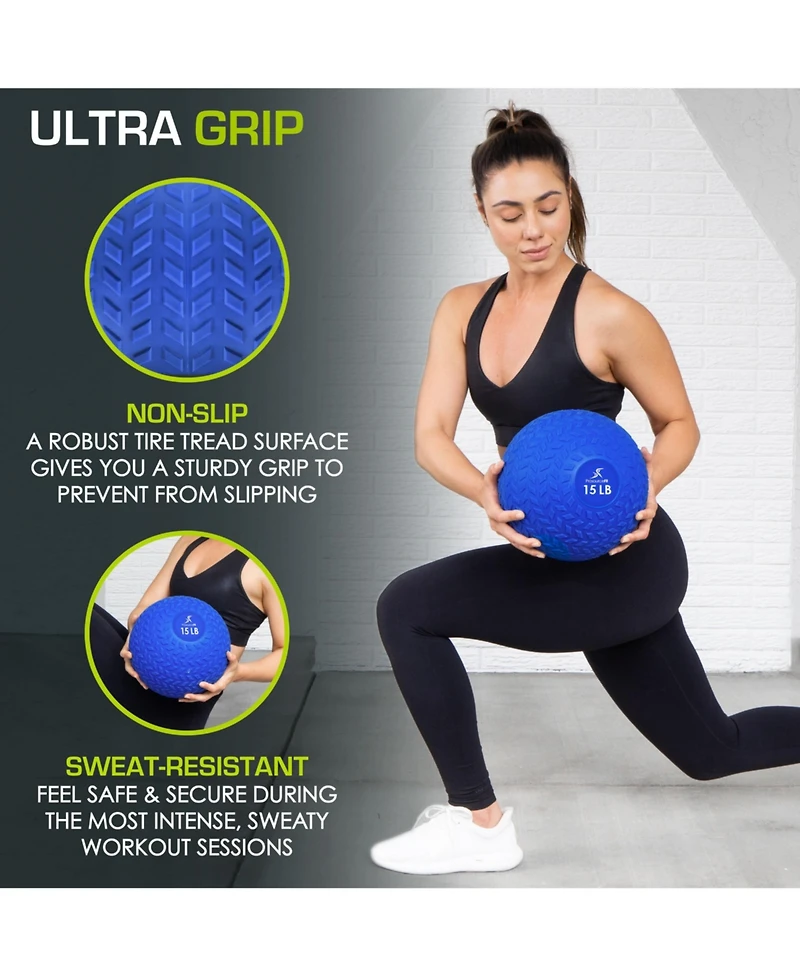 ProsourceFit Tread Slam Ball 15 lb