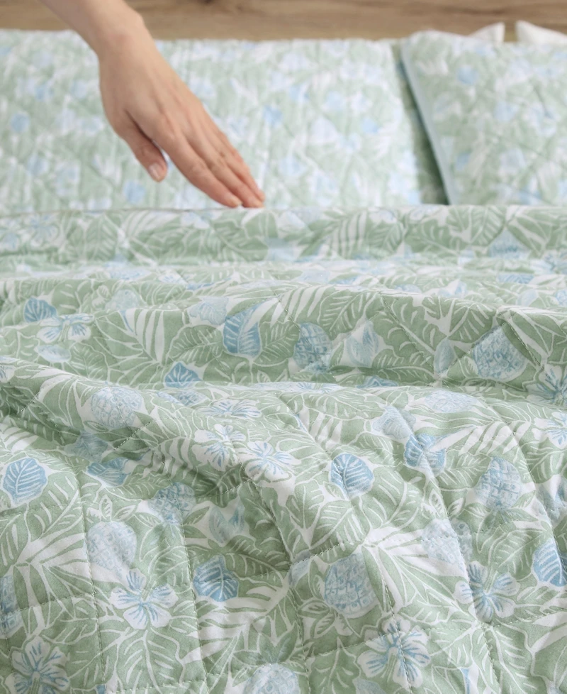 Closeout! Tommy Bahama Home Pineapple Bloom Reversible 2 Piece Quilt Set, Twin