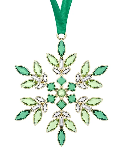 Swarovski Green Crystal Hanging Snowflake Ornament