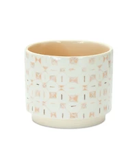 Slickblue Set of 3 Blush Patterned Stacking Pots for Stylish Indoor and Outdoor Decor