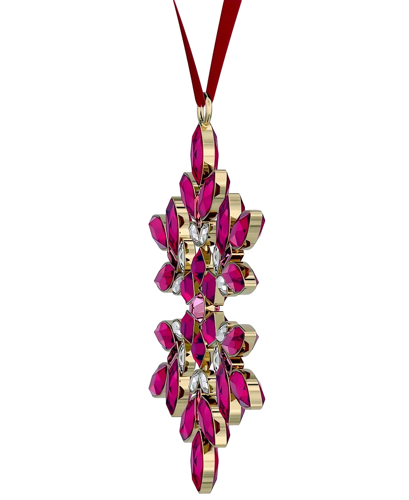 Swarovski Red Crystal Hanging Snowflake Ornament