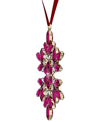 Swarovski Red Crystal Hanging Snowflake Ornament