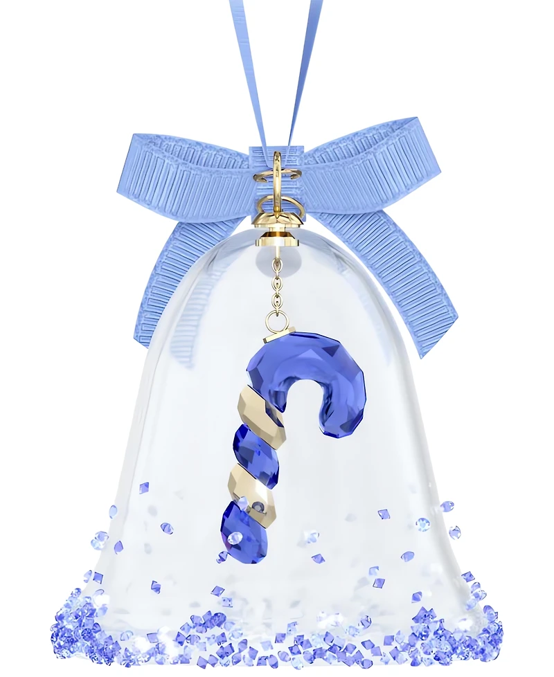 Swarovski Crystal Bell Candy Cane Hanging Ornament