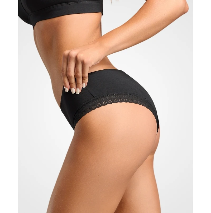 Siella Women's Organic Cotton Lace Cheeky
