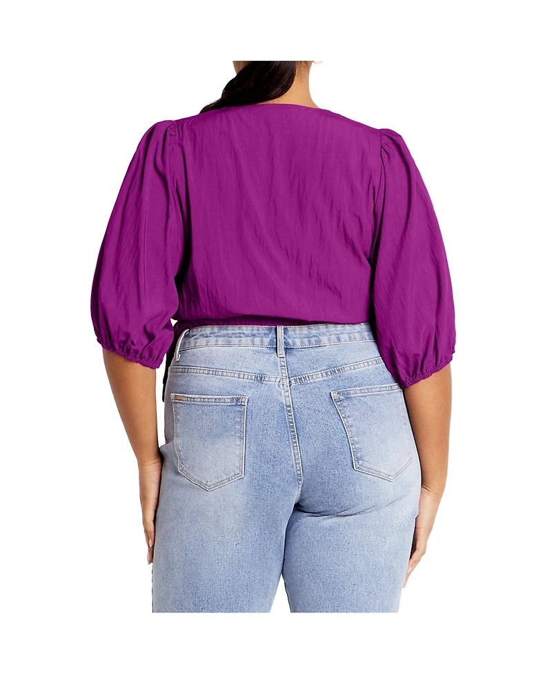 City Chic Plus Tie Kiki Top